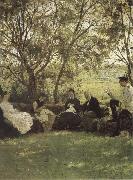 Ilya Repin, On the Turf bench